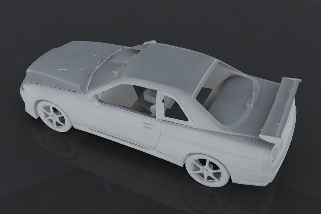 nissan skyline gt-r v-spec ii r34 3D Model in Sedan 3DExport