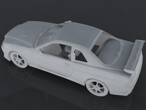 nissan skyline gt-r v-spec ii r34 3D Model