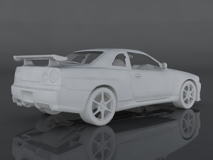 nissan skyline gt-r v-spec ii r34 3D Model