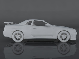 nissan skyline gt-r v-spec ii r34 3D Model