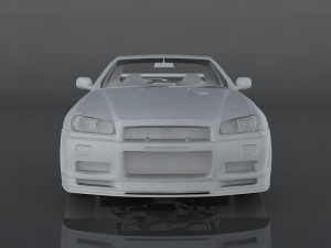 nissan skyline gt-r v-spec ii r34 3D Model