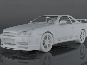 nissan skyline gt-r v-spec ii r34 3D Model