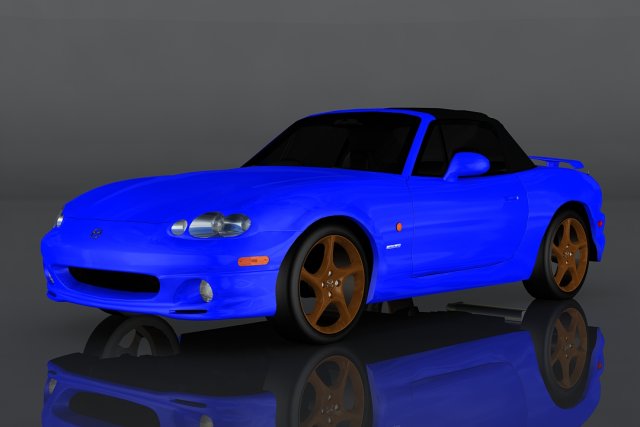 mazda mx-5 2002 Model 3D .c4d .max .obj .3ds .fbx .stl .blend 