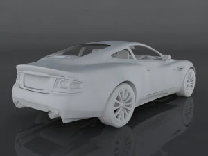 aston martin v12 vanquish 3D Model