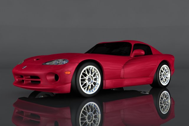 dodge viper gts 3D Модель .c4d .max .obj .3ds .fbx .stl .blend 
