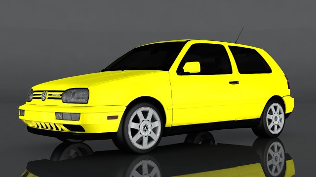 volkswagen golf gti vr6 Modello 3D .c4d .max .obj .3ds .fbx .stl .blend 