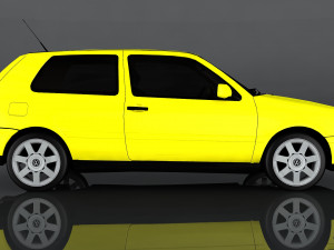 volkswagen golf gti vr6 Modello 3D