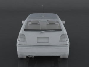volkswagen golf gti vr6 Modello 3D