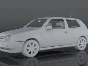 volkswagen golf gti vr6 Modello 3D