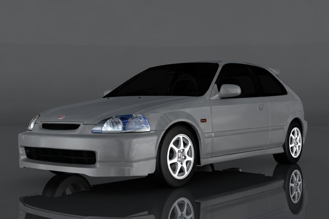 1997 honda civic Modelo 3D .c4d .max .obj .3ds .fbx .stl .blend 