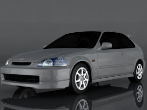 1997 honda civic 3D Модель
