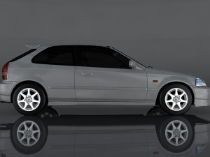 1997 honda civic Modelo 3D