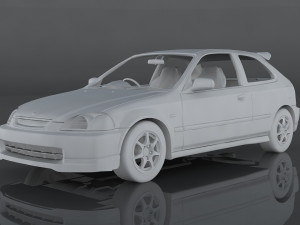 1997 honda civic Modelo 3D