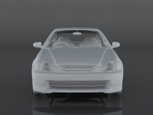 1997 honda civic Modelo 3D