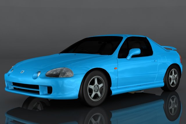 1995 honda cr-x Modèle 3D .c4d .max .obj .3ds .fbx .stl .blend 