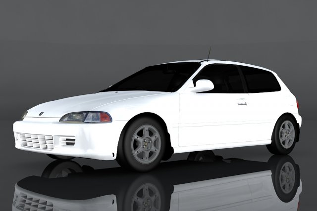 1994 honda civic 3D Model .c4d .max .obj .3ds .fbx .stl .blend