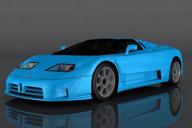 bugatti eb110 Model 3D .c4d .max .obj .3ds .fbx .stl .blend 