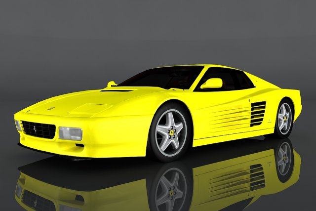 1991 ferrari 512 tr 3D Model .c4d .max .obj .3ds .fbx .stl .blend 