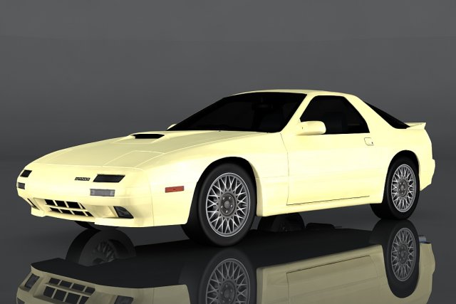 1990 mazda rx-7 3D मॉडल .c4d .max .obj .3ds .fbx .stl .blend 