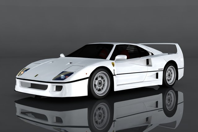 ferrari f40 3D Model .c4d .max .obj .3ds .fbx .stl .blend 