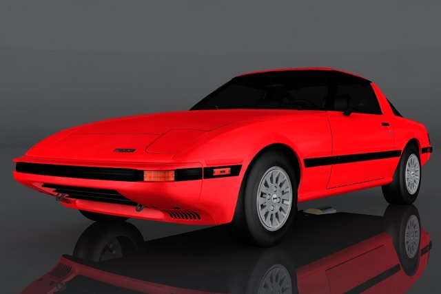 1985 mazda rx-7 Modèle 3D .c4d .max .obj .3ds .fbx .stl .blend 