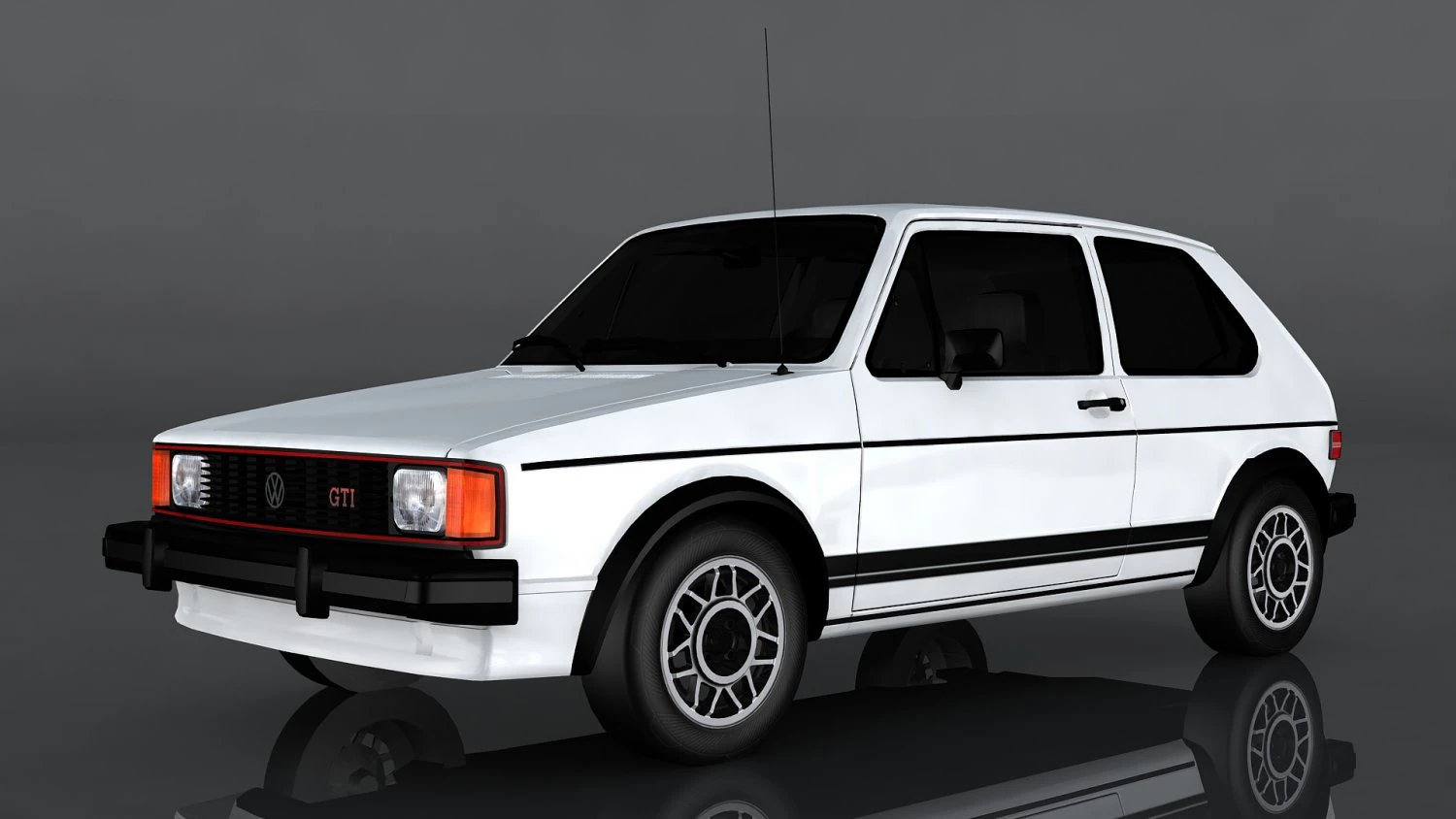volkswagen rabbit gti 3D Model .c4d .max .obj .3ds .fbx .stl .blend 