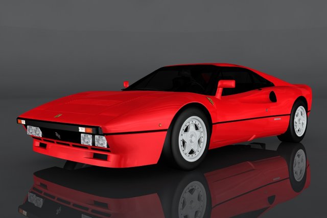 1984 ferrari gto 3D Model .c4d .max .obj .3ds .fbx .stl .blend 