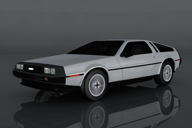 delorean dmc-12 3D Model .c4d .max .obj .3ds .fbx .stl .blend 