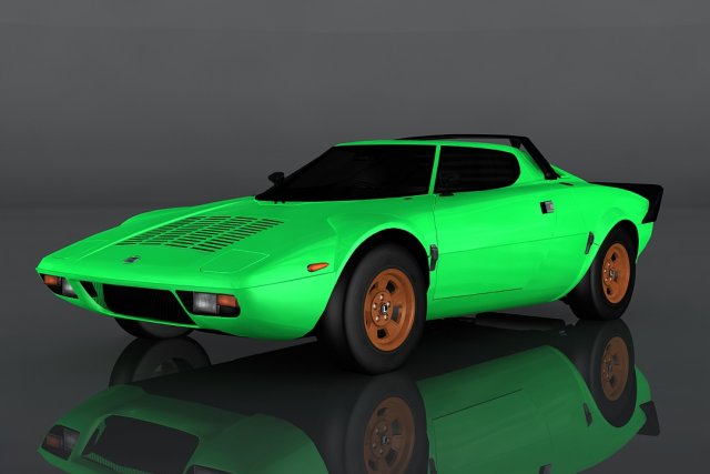 1974 lancia stratos 3D 模型 .c4d .max .obj .3ds .fbx .stl .blend 