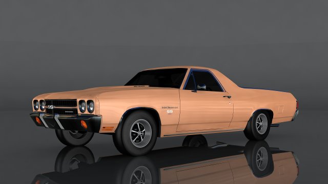 chevrolet el camino ss 3D Model .c4d .max .obj .3ds .fbx .stl .blend 