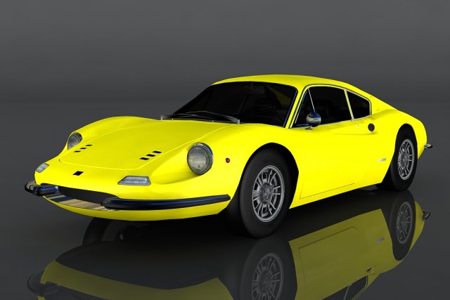ferrari dino 246 gt 3D 모델 .c4d .max .obj .3ds .fbx .stl .blend 