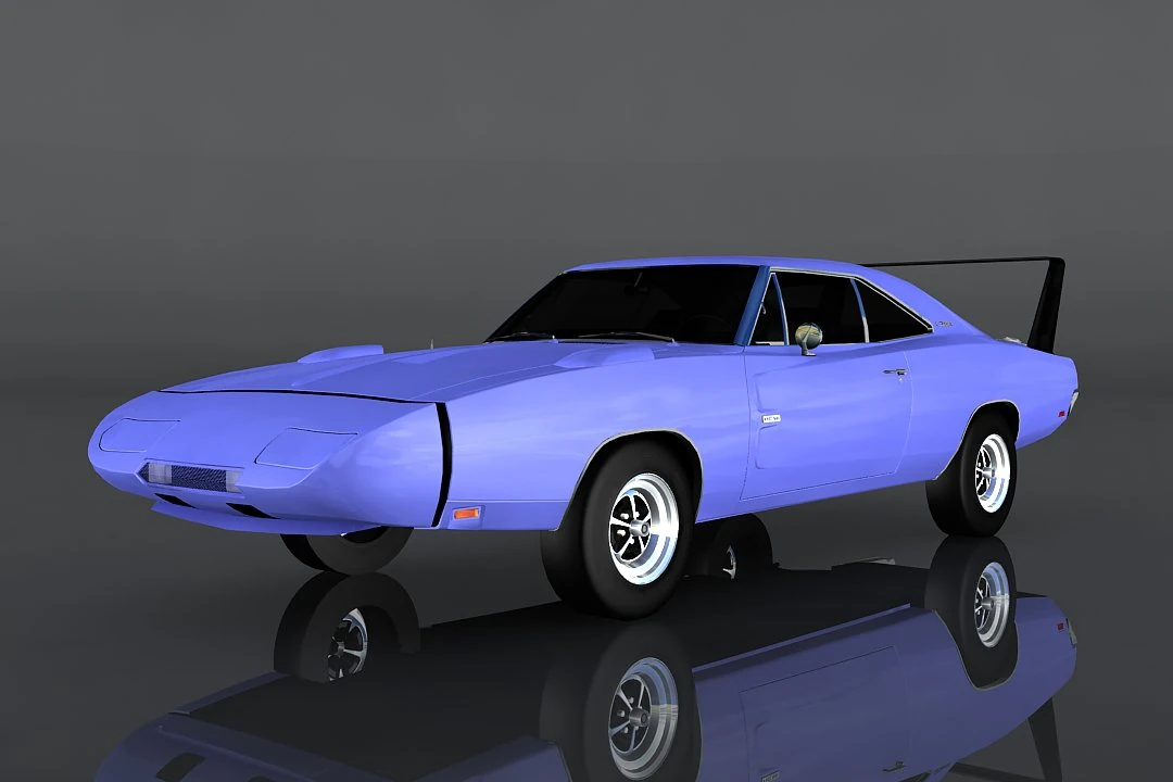 dodge charger daytona 3D Model .c4d .max .obj .3ds .fbx .stl .blend