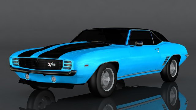 chevrolet camaro z28 3D Модель .c4d .max .obj .3ds .fbx .stl .blend 