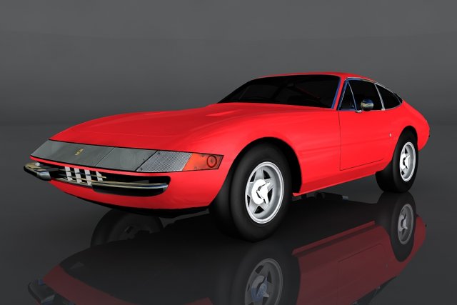 1968 ferrari 365 3D Model .c4d .max .obj .3ds .fbx .stl .blend 