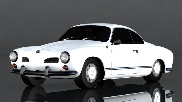 volkswagen karmann ghia 3D Модель .c4d .max .obj .3ds .fbx .stl .blend 