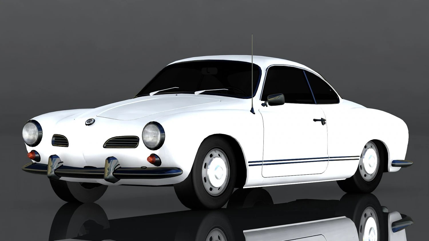 volkswagen karmann ghia 3D Model .c4d .max .obj .3ds .fbx .stl .blend