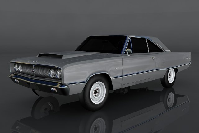 1967 dodge coronet 3D Model .c4d .max .obj .3ds .fbx .stl .blend 