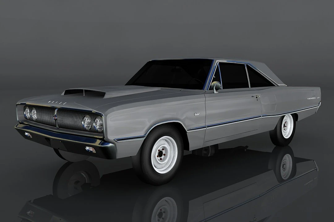 1967 dodge coronet 3D Model .c4d .max .obj .3ds .fbx .stl .blend 