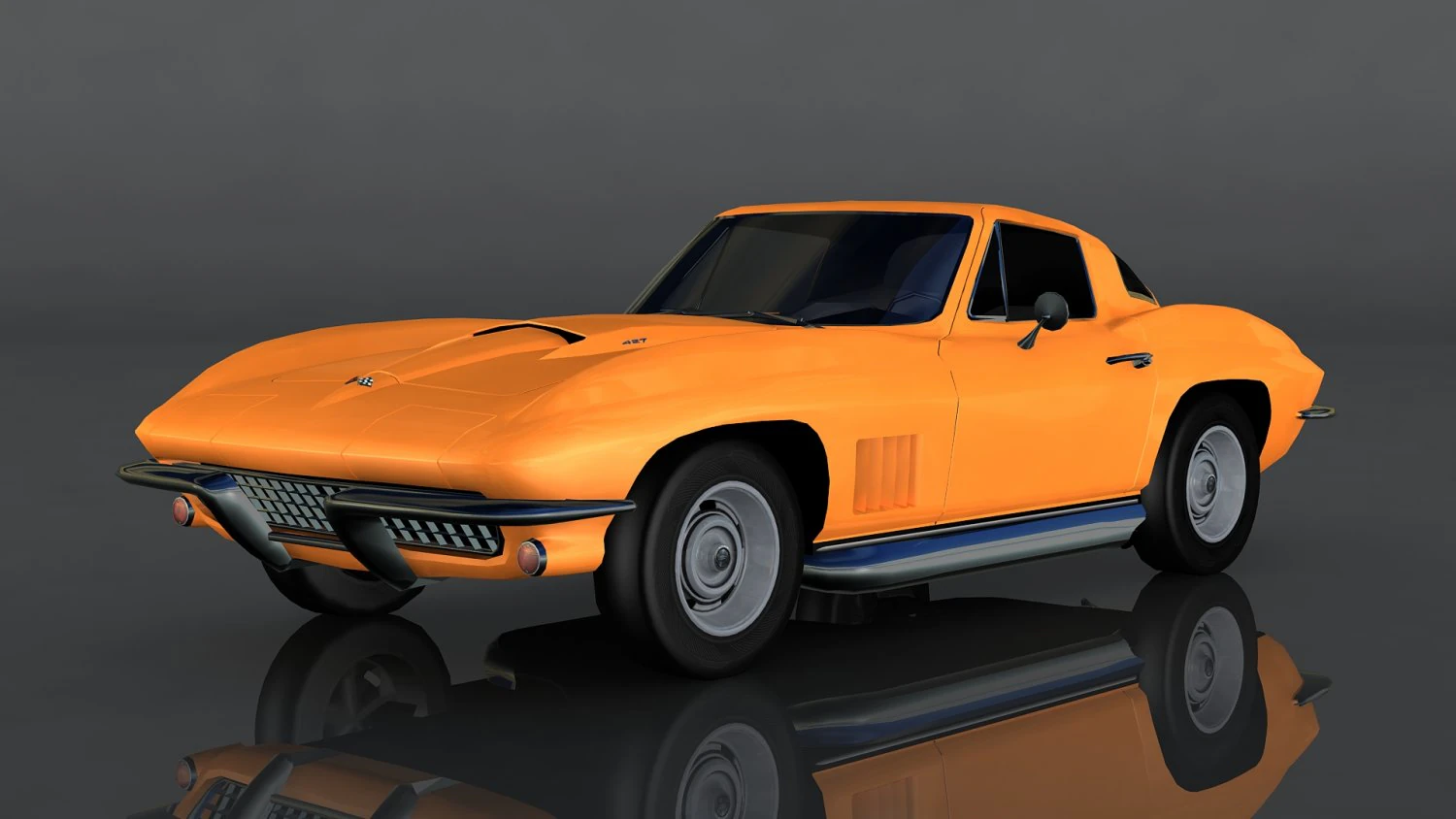 chevrolet corvette sting ray 3D Model .c4d .max .obj .3ds .fbx .stl .blend 