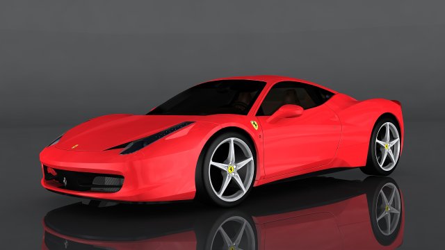ferrari 458 italia 3D Model .c4d .max .obj .3ds .fbx .stl .blend 