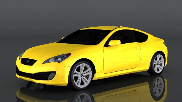 hyundai genesis coupe 3D Model .c4d .max .obj .3ds .fbx .stl .blend 