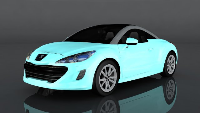 peugeot rcz 3Dモデル .c4d .max .obj .3ds .fbx .stl .blend 