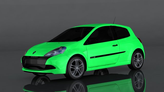 renault clio 3D मॉडल .c4d .max .obj .3ds .fbx .stl .blend 