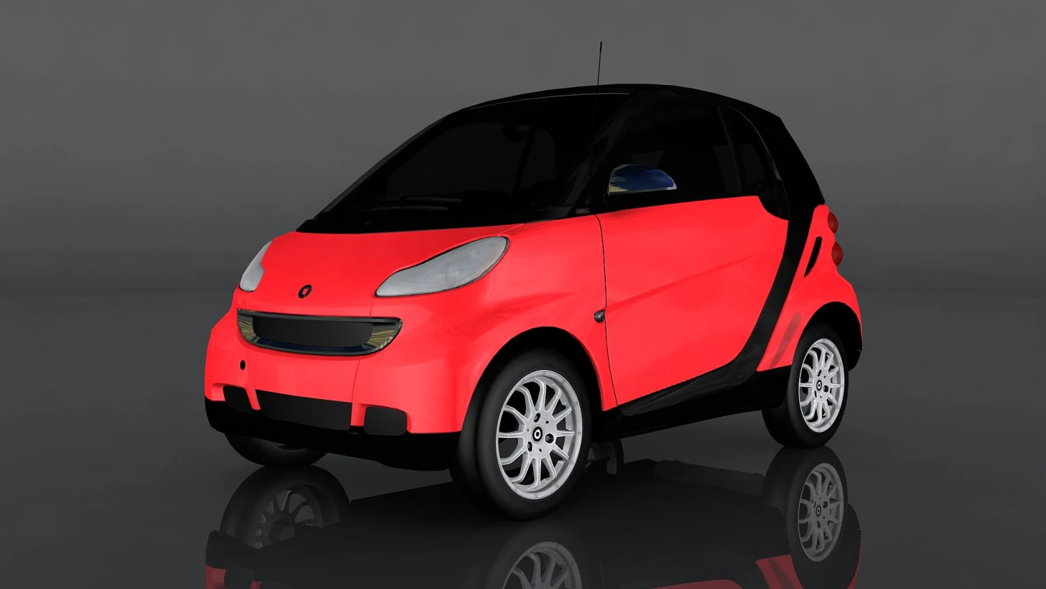 smart fortwo 3D Model .c4d .max .obj .3ds .fbx .stl .blend