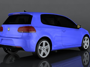 volkswagen golf r mkvi 3D 模型