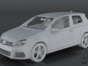 volkswagen golf r mkvi 3D 模型