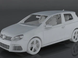 volkswagen golf r mkvi 3D Model