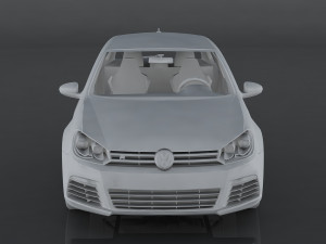 volkswagen golf r mkvi 3D 模型
