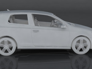 volkswagen golf r mkvi 3D 模型