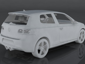 volkswagen golf r mkvi 3D 模型